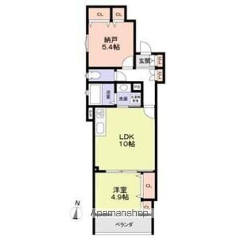 CASA CALMA菱木(1SLDK/3階)の間取り写真