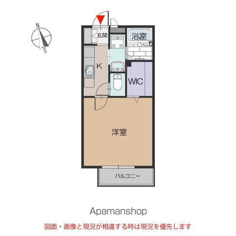 エム・グラツィエ(1K/1階)の間取り写真