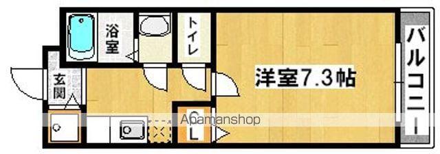 グランソレイユKJ壱番館(1K/1階)の間取り写真