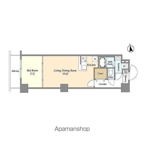 アルファコート西新井(1LDK/5階)の間取り写真