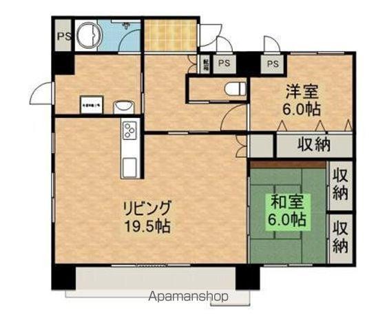 タワーマンション・シーザリオン(2LDK/12階)の間取り写真