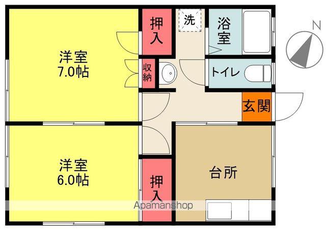 鷺コーポ(2K/1階)の間取り写真