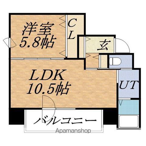 オルム ド グランメール大通(1LDK/5階)の間取り写真