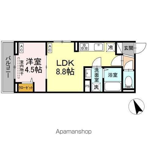 セレスティア鷺宮(1LDK/3階)の間取り写真