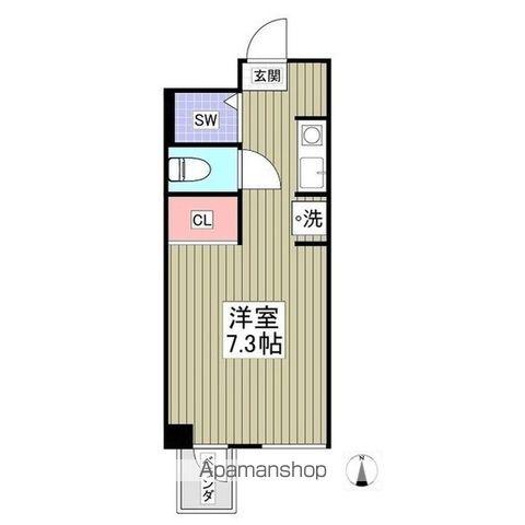 エスペランサ(ワンルーム/2階)の間取り写真