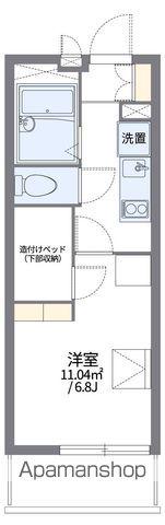 レオパレスひまわり(1K/3階)の間取り写真