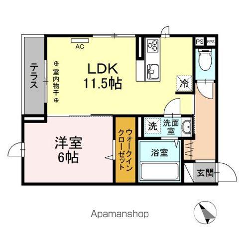 MONTEE AMOUR 2ND(1LDK/1階)の間取り写真