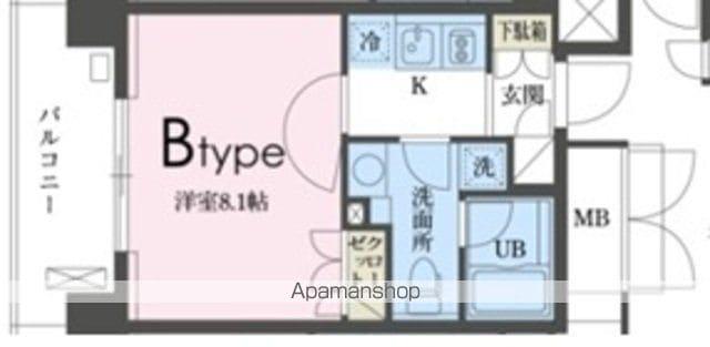 ガレリア東新宿(1K/8階)の間取り写真