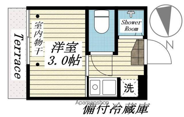 ポンデロッサ学芸大学(1K/1階)の間取り写真