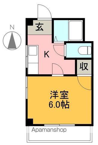 ハイツミーナ(1K/4階)の間取り写真
