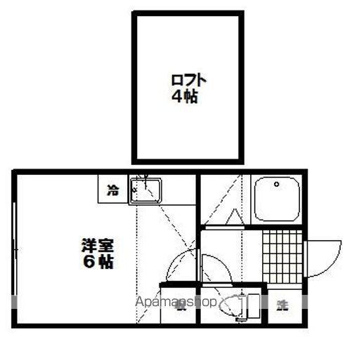 アーバンコート荒巻(ワンルーム/2階)の間取り写真