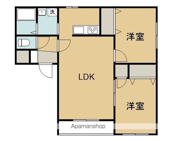 ラッフィナート青山(2LDK/1階)の間取り写真
