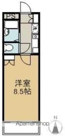 ブロードヒルⅡ(1K/3階)の間取り写真