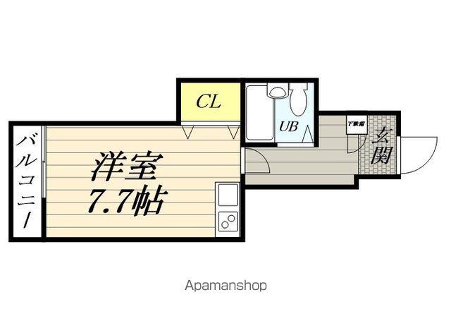 メリディアンオフィス柏木(ワンルーム/2階)の間取り写真