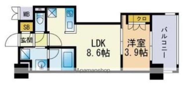 RJRプレシア千代県庁口駅前(1LDK/6階)の間取り写真