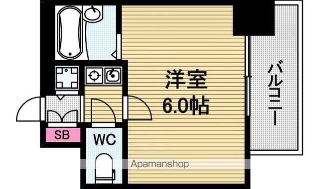 ディナスティ清水谷(1K/8階)の間取り写真
