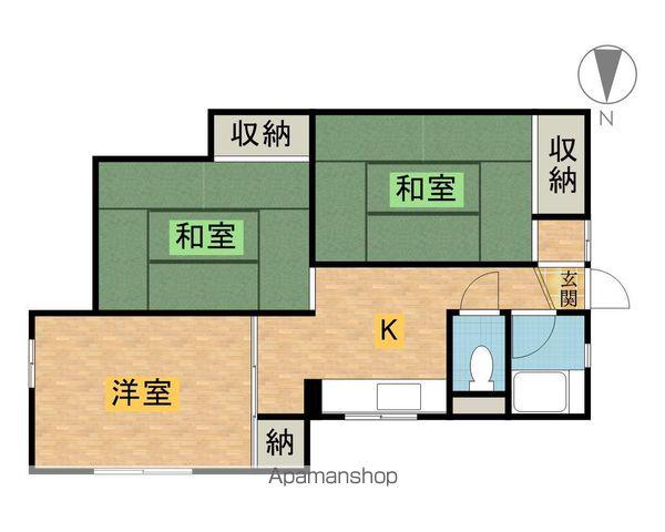 西岡ビル(3K/3階)の間取り写真