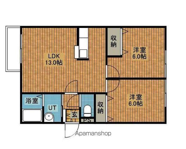 シティハイム高砂Ⅲ(2LDK/1階)の間取り写真