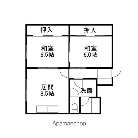 マンションニューエルム(2DK/2階)の間取り写真