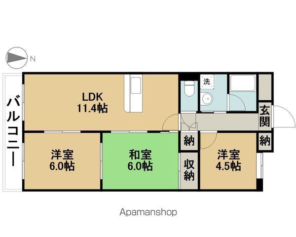 ROMANINA(3LDK/3階)の間取り写真