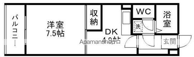 エスプワールグラン(1DK/1階)の間取り写真