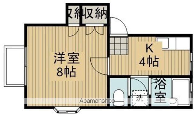 ハウスモンブラン(1K/2階)の間取り写真