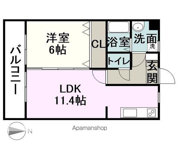 マンショングランドールⅡ(1LDK/4階)の間取り写真