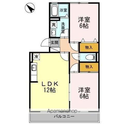 アネックス寿(2LDK/1階)の間取り写真