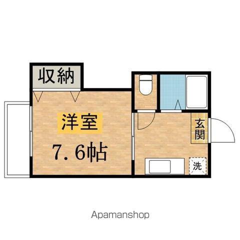 グリーンヒルズ(1K/1階)の間取り写真