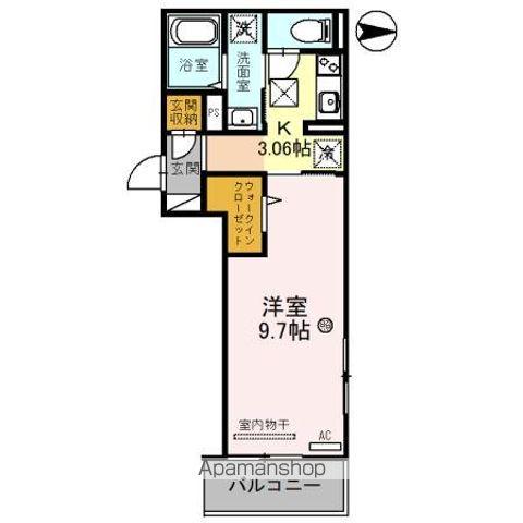 グレイスアムール(1K/1階)の間取り写真