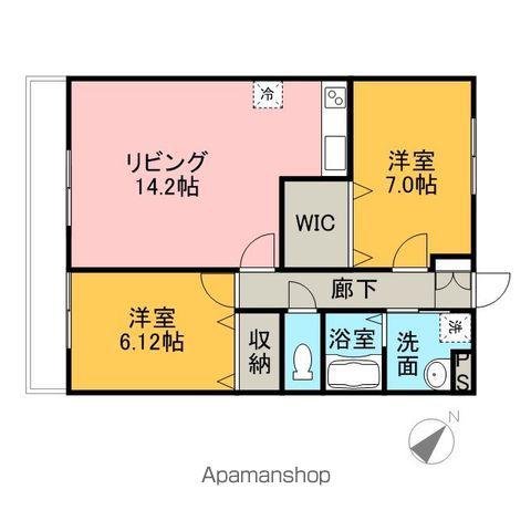 エンプレス(2LDK/3階)の間取り写真