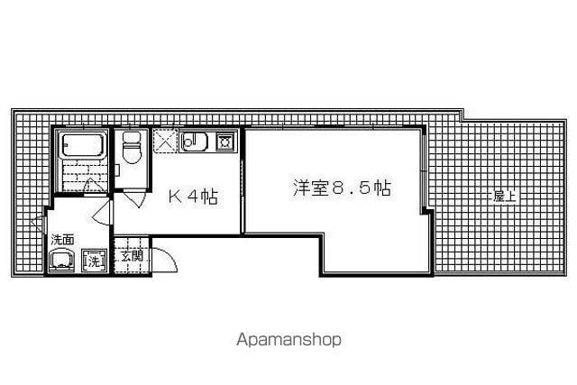 PRIME COUTO 二条城南(1K/4階)の間取り写真