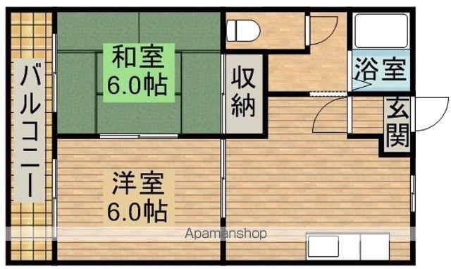 フレグランス(2DK/2階)の間取り写真