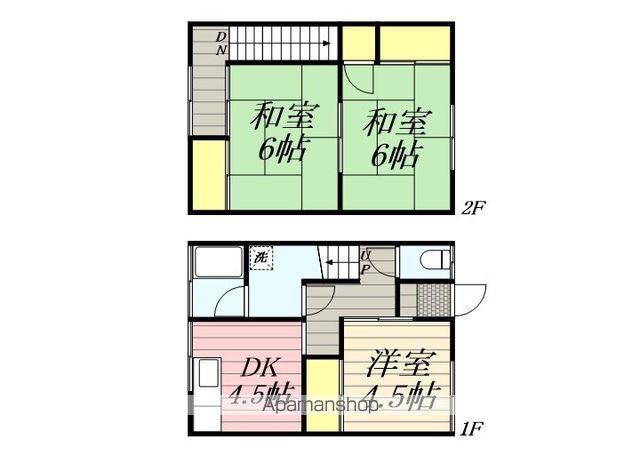 久大本線 久留米駅 徒歩31分 2階建 築45年(3K)の間取り写真