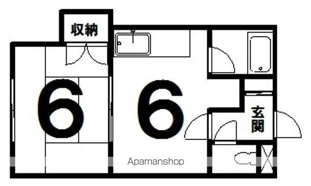 コーポハイブリッジ(1DK/2階)の間取り写真