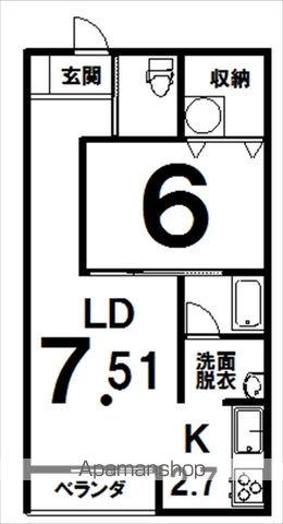 ユトリロ電信通(1LDK/3階)の間取り写真
