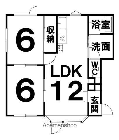 ハウスアバンセ(2LDK/1階)の間取り写真