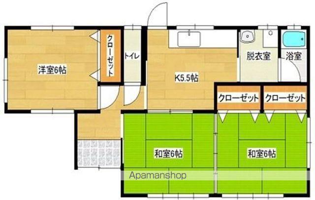 日豊本線 都城駅 バス乗車時間:6分 早水公園バス停で下車 徒歩8分 1階建 築29年(3K)の間取り写真