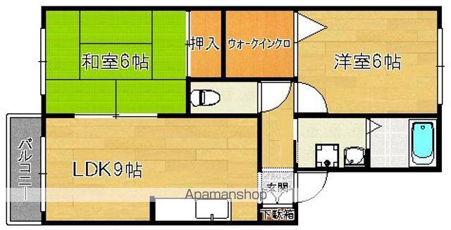 セジュールエスタシオン(2LDK/1階)の間取り写真