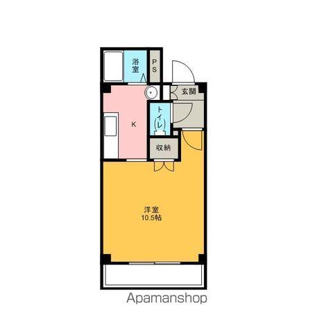 YOUNG LEAVES(1K/1階)の間取り写真