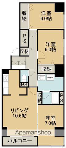ハイツシーブリーズ漁火通(3LDK/2階)の間取り写真