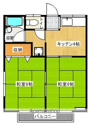 コンフォート(2K/2階)の間取り写真