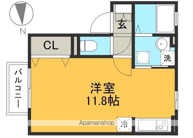 プレジオⅡ(ワンルーム/2階)の間取り写真