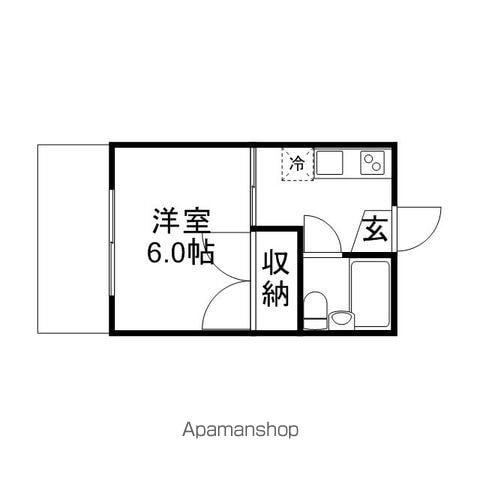 コーポれいんぼう(1K/1階)の間取り写真