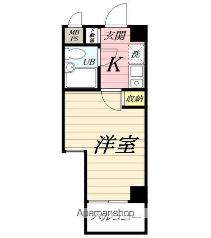 ライオンズプラザ平塚宝町(1K/5階)の間取り写真