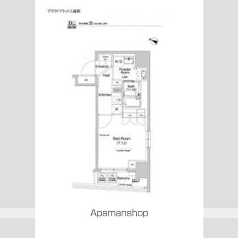 プラウドフラット三越前(1K/2階)の間取り写真