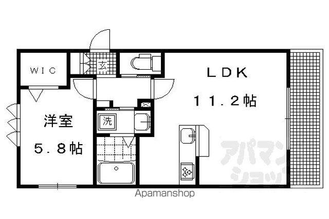 ヘーベルメゾン・ボア(1LDK/2階)の間取り写真
