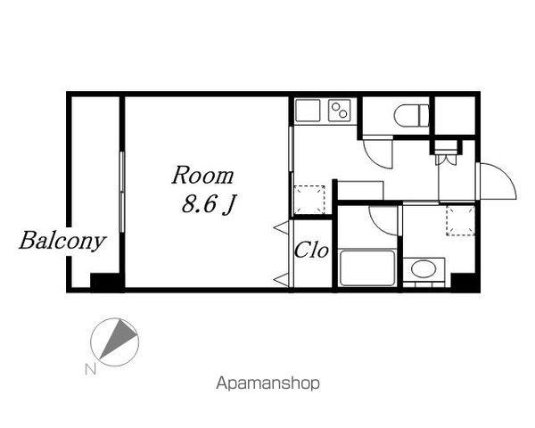 FRENCIA NOIE名駅(1K/7階)の間取り写真