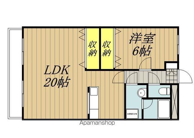 リバ-ヒルズ大門(1LDK/3階)の間取り写真
