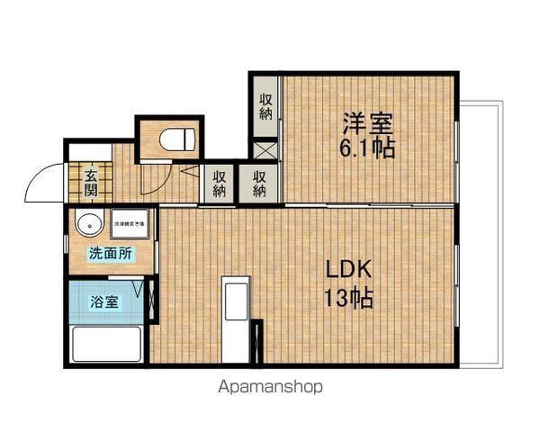 BELLE PLAGE(1LDK/1階)の間取り写真